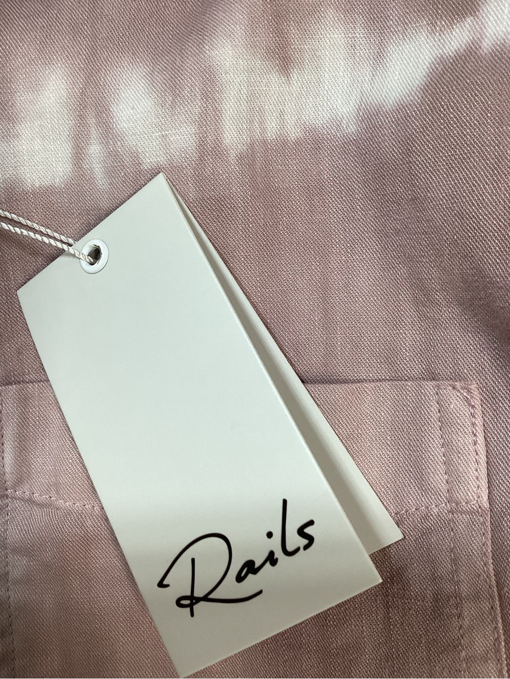 Rails Men's Dusty Rose Tie-Dye Button-Down Shirt - Picture 4 of 5